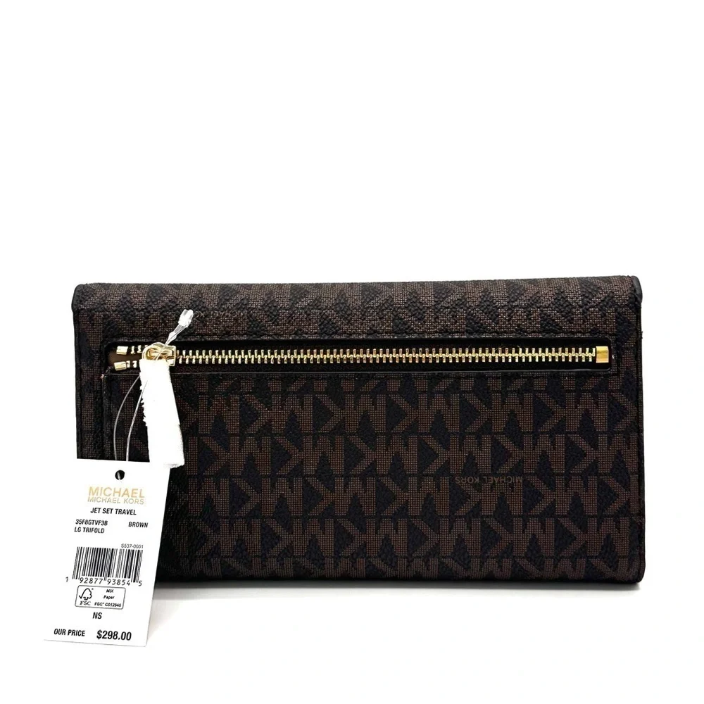 Michael Kors Large Trifold Wallet Brown